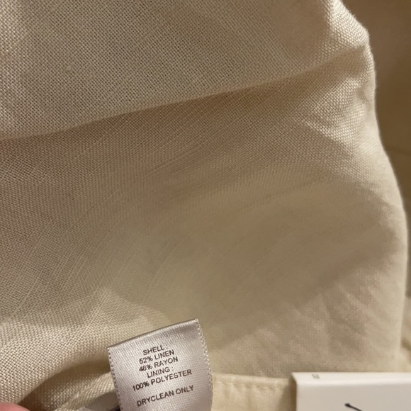 LOFT NWT Original Linen Beige Crop Pants 8 - Picture 12 of 14